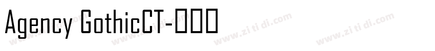Agency GothicCT字体转换